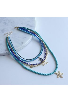 گردنبند جواهر رنگی زنانه منجق VenüsDesign - کد 953957790