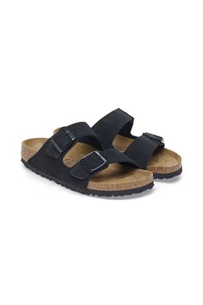 صندل مشکی زنانه پاشنه تخت Birkenstock - کد 953983508