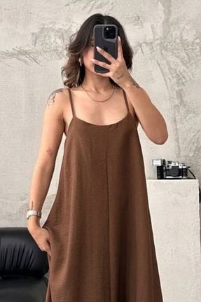 لباس قهوه ای زنانه بافتنی Mogi Butik - کد 954090941