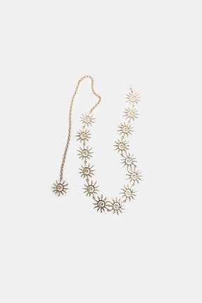 کمربند طلائی زنانه Stradivarius - کد 954351745