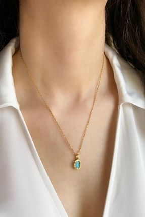 گردنبند استیل ( فولاد ) طلائی استیل (فولاد) DEMOKAN - کد 954403351