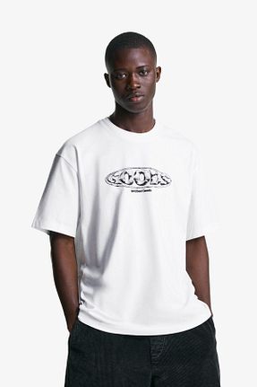تیشرت سفید مردانه Relaxed Bershka - کد 954762123