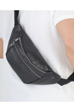 کیف کمری مشکی زنانه چرم خالص NahitaTyana - کد 955002628