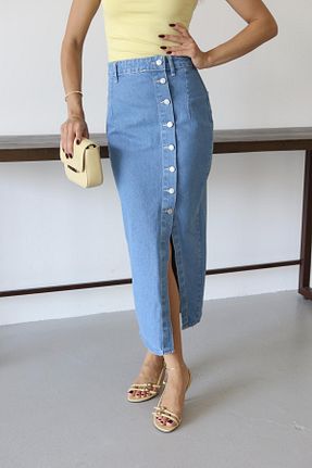 دامن آبی زنانه پنبه ای XRAY JEANS - کد 955216126