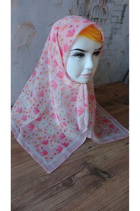 شال صورتی بچه گانه مخلوط کتان Nilbutik - کد 955788044