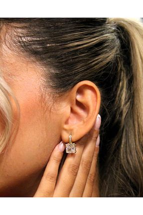 گوشواره استیل (فولاد) طلائی زنانه استیل ضد زنگ PERİDA - کد 955254064