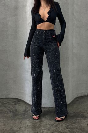 شلوار جین مشکی زنانه پاچه پهن XRAY JEANS - کد 955334819
