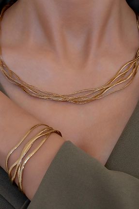 ست طلا زرد زنانه زیرکن Bayar Gold - کد 955451788