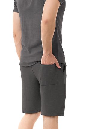 شلوارک و برمودا طوسی مردانه رگولار monox - کد 955481343