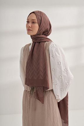 شال قهوه ای زنانه پلی استر ARMANDA - کد 785599500