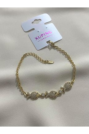 دستبند استیل (فولاد) طلائی زنانه استیل (فولاد) ABLENZED - کد 955860034