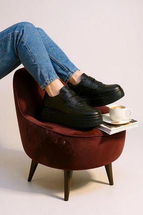 کفش اسنیکر مشکی زنانه چسبی Afşin - کد 927355496