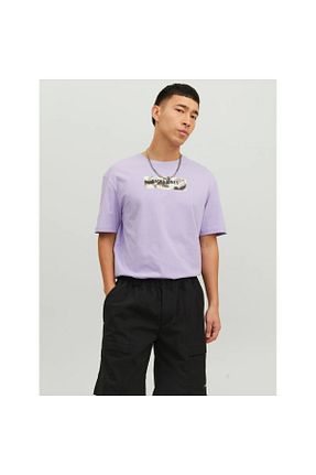 تیشرت بنفش مردانه رگولار Jack & Jones - کد 761223855