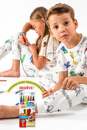 ست لباس راحتی سفید بچه گانه چاپی Naive Baby - کد 953227554
