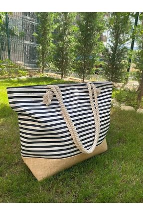 کیف ساحلی سرمه ای زنانه پارچه ای Halk Sepeti - کد 948026856
