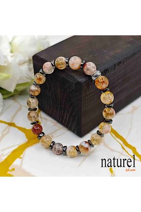 دستبند جواهر زرد زنانه سنگ طبیعی Naturel Tılsım - کد 296294360