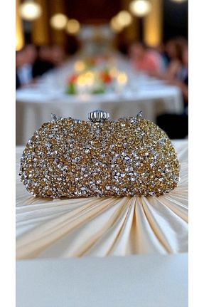 کیف مجلسی طلائی زنانه Jale - کد 879070652