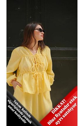 بلوز زرد زنانه ساده Molly Nelly - کد 935858911