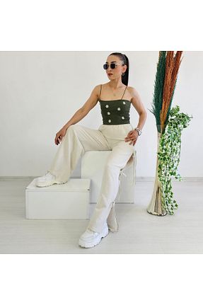 شلوار بژ زنانه کتان Altı Üstü Butik - کد 865182261