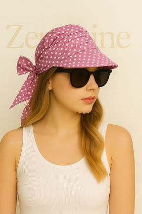 کلاه بنفش زنانه پنبه ای ZERAMİNE - کد 942135215