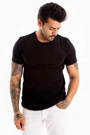 تیشرت مشکی مردانه اسلیم فیت DeepSea - کد 3028592