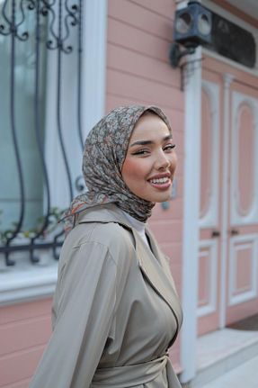 روسری قهوه ای پنبه ای Silk Home - کد 855990863