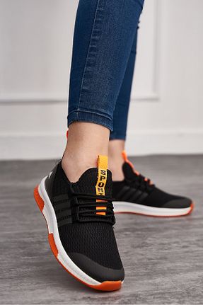 کفش اسنیکر مشکی زنانه بند دار İmerShoes - کد 792284065