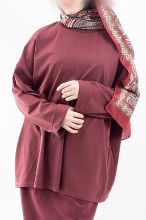 سوئیشرت حجاب زرشکی زنانه %100 پنبه Vauva - کد 932947321