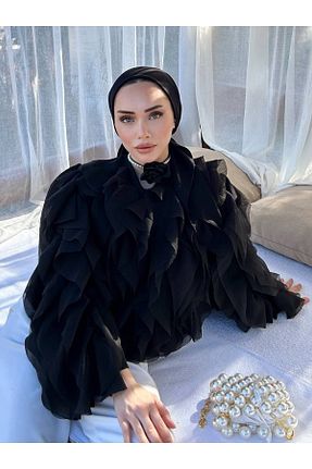 بلوز حجاب مشکی زنانه رگولار Butik - کد 844884922