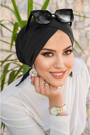 کلاه شنای حجاب مشکی زنانه Aişe Tesettür - کد 747218564
