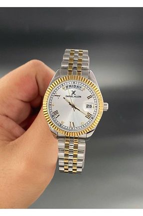 ساعت مچی طلائی زنانه 34 میلی متر Daniel Klein - کد 870930552