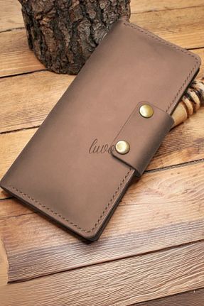 کیف پول قهوه ای زنانه ابعاد بزرگ luvo - کد 929653075