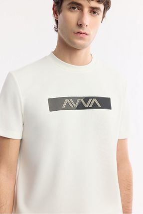 تیشرت نباتی مردانه رگولار Avva - کد 900748805