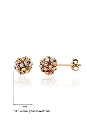 گوشواره طلا زرد زنانه 14 عیار Fiyonk Kuyumculuk - کد 167867850
