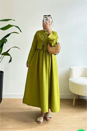 ست بالاتنه و پائین تنه سبز زنانه بافتنی ENDAMIM - کد 949531315