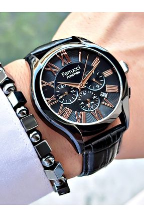 ساعت مچی مشکی مردانه 42 میلی متر Ferrucci - کد 281315248