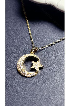 گردنبند استیل ( فولاد ) طلائی استیل ضد زنگ Neon Takı by Atalay - کد 946483550