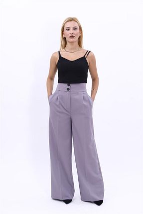 شلوار پارچه ای طوسی زنانه کمر دار ÖNDER ÖZSOY - کد 862502740