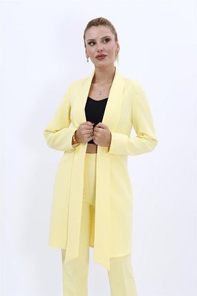 کت زرد زنانه Comfort ÖNDER ÖZSOY - کد 372061076