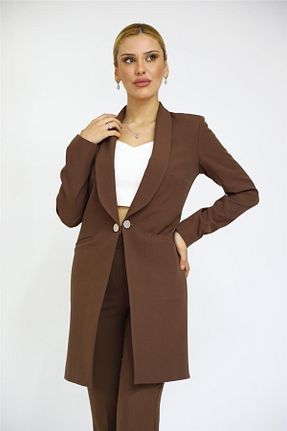کت قهوه ای زنانه Comfort ÖNDER ÖZSOY - کد 744883102