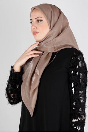 روسری قهوه ای پلی استر Alvina - کد 801782849