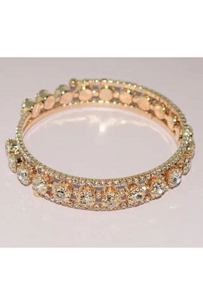 دستبند جواهر طلائی زنانه زیرکن reyselstyle - کد 839071457