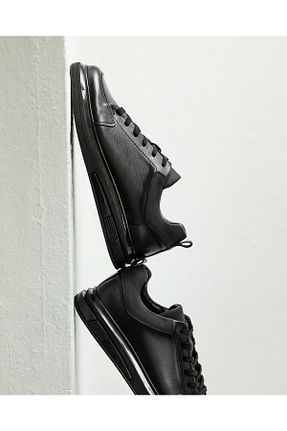 کفش اسنیکر مشکی مردانه چرم اصل ByItallanoshoes - کد 771062782