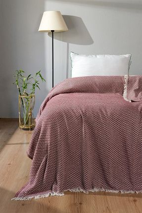 پیکه و ست پیکه تکنفره زرشکی پنبه ای HOME MOD STORE - کد 764031170