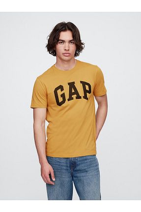 تیشرت زرد مردانه یقه دوچرخه GAP - کد 953680377