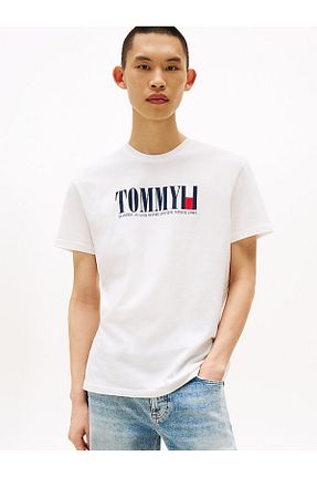 تیشرت سفید مردانه رگولار Tommy Hilfiger - کد 936579095