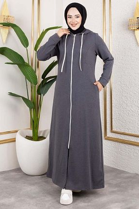 کلاه و ابایا طوسی زنانه بافت ORCHID - کد 953880869