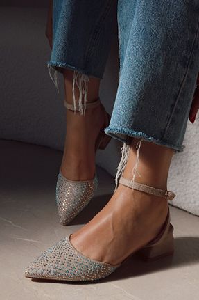 کفش مجلسی بژ زنانه چرم مصنوعی POLKA STORE - کد 954001759
