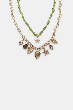 گردنبند جواهر طلائی زنانه Stradivarius - کد 954359547