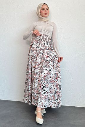 دامن حجاب نارنجی زنانه کمر کش دار InStyle - کد 954746626